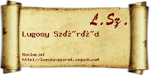 Lugosy Szórád névjegykártya